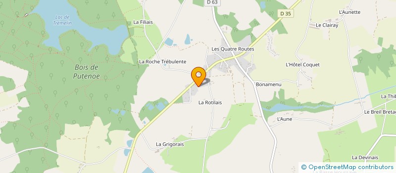 localisation de l'entreprise ASS SYNDICALE LIBRE DE RAUCO  IFFENDIC