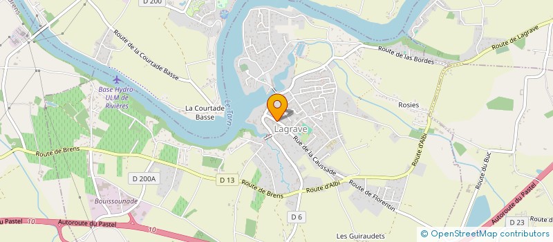 localisation de l'entreprise ASS SYNDICALE LIBRE DU MOULIN DE CARRE à LAGRAVE
