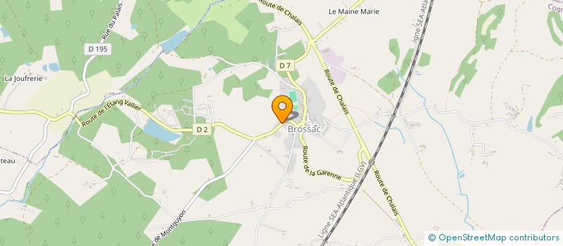 localisation de l'entreprise ASS SYNDICALE LIBRE GROUPE HABITATION LES PINEDES  BROSSAC