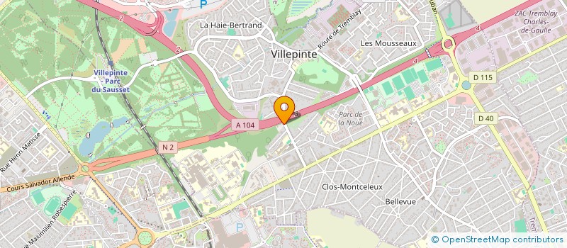 localisation de l'entreprise ASS SYNDICAT DE COPROPRIETAIRES à VILLEPINTE