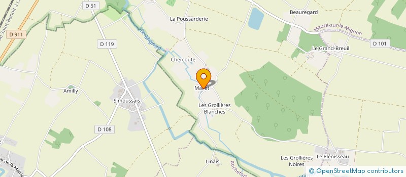 localisation de l'entreprise ASS SYNDICAT DEPART MEUNERIE à MAUZE-SUR-LE-MIGNON