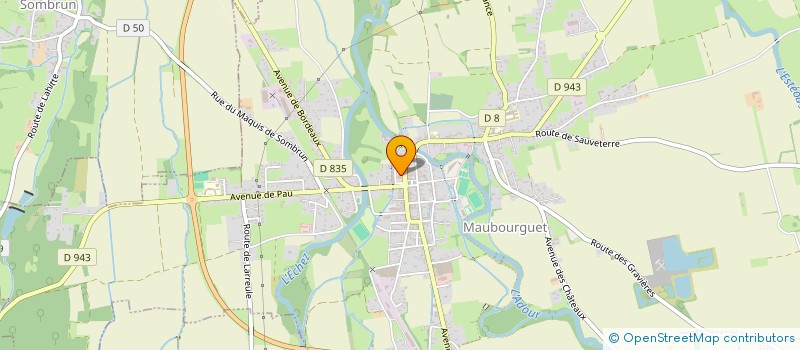 localisation de l'entreprise ASS  SYNDICAT INITIATIVE DE MAUBOURGUET  MAUBOURGUET