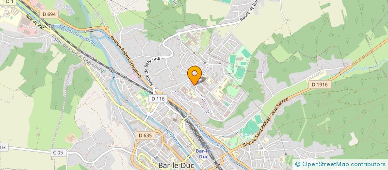 localisation de l'entreprise ASS SYNER'J 55 à BAR-LE-DUC