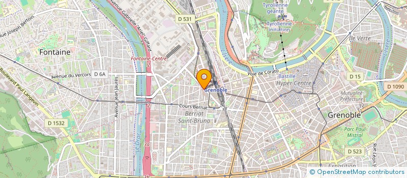 localisation de l'entreprise ASS SYNERGIE PROF COMM LIBERALE ARTISAN  GRENOBLE