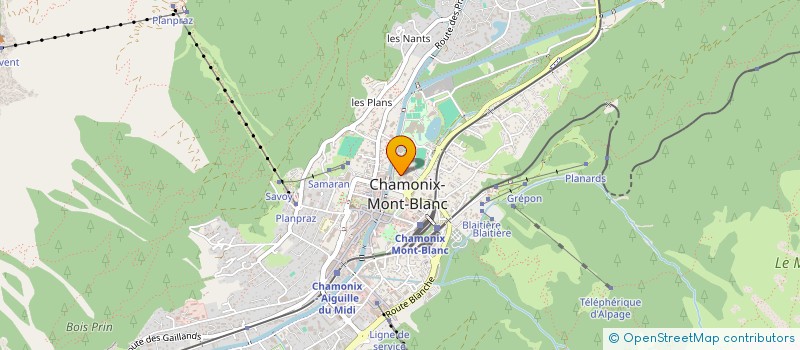 localisation de l'entreprise ASS  TALWEG  CHAMONIX-MONT-BLANC