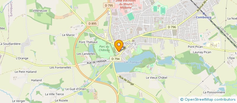 localisation de l'entreprise ASS TAMBOUR DE LA VILLE à COMBOURG