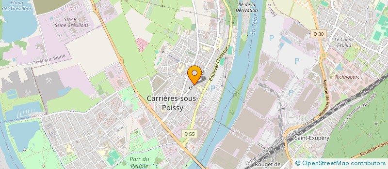 localisation de l'entreprise ASS TAXI SEINE ET OISE  CARRIERES-SOUS-POISSY