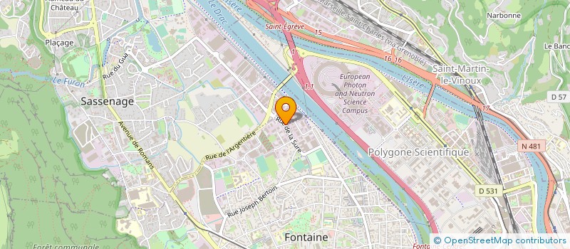 localisation de l'entreprise ASS  TEAM SPORT AUTO MOTO  SASSENAGE