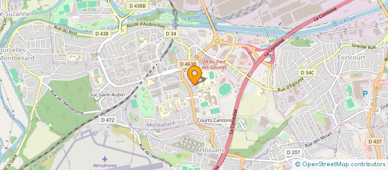 localisation de l'entreprise ASS TECHNICIENS SUP ACTION COMMERCIALE  MONTBELIARD