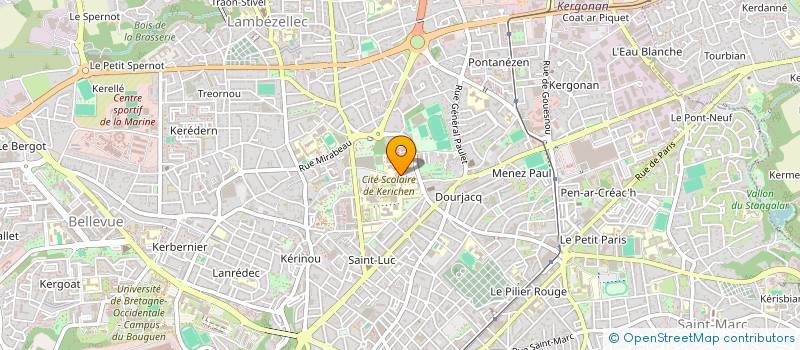 localisation de l'entreprise ASS TECHNICIENS SUPERIEURS KERICHEN à BREST