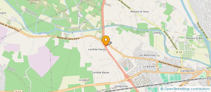 localisation de l'entreprise ASS TECHNIQUE AMELIOR VITICULT HERAULT  BEZIERS