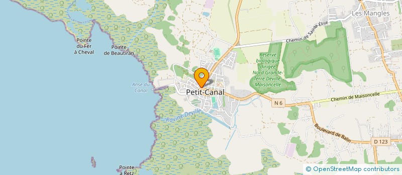 localisation de l'entreprise ASS TECHNIQUE UTILITE SANITAIRE SOCIALE à PETIT-CANAL