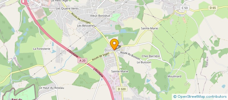 localisation de l'entreprise ASS TEMPS DANSE  BOISSEUIL