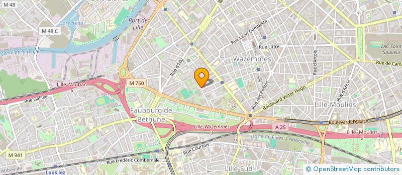localisation de l'entreprise ASS TEMPS DANSE URBAINE à LILLE