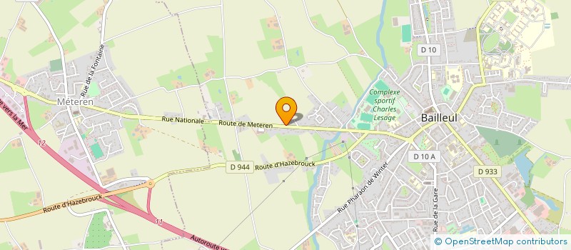localisation de l'entreprise ASS TENNIS CLUB BAILLEULOIS à BAILLEUL