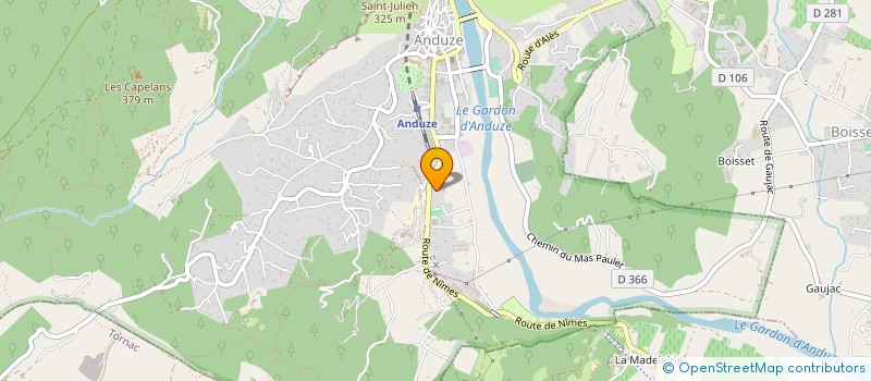 localisation de l'entreprise ASS TENNIS CLUB D ANDUZE  ANDUZE