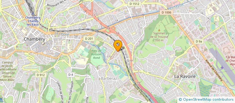 localisation de l'entreprise ASS TENNIS CLUB DE BARBERAZ  BARBERAZ