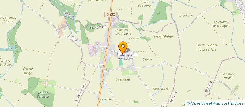 localisation de l'entreprise ASS TENNIS CLUB DE GOLANCOURT  GOLANCOURT