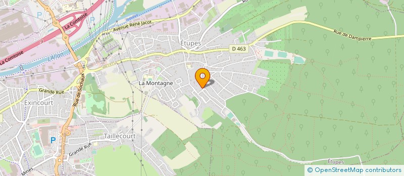 localisation de l'entreprise ASS TENNIS CLUB DE LA CHARME à ETUPES
