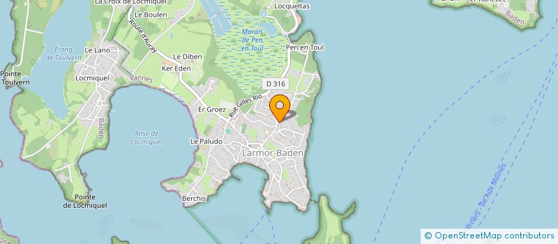 localisation de l'entreprise ASS TENNIS CLUB DE LARMOR BADEN  LARMOR-BADEN