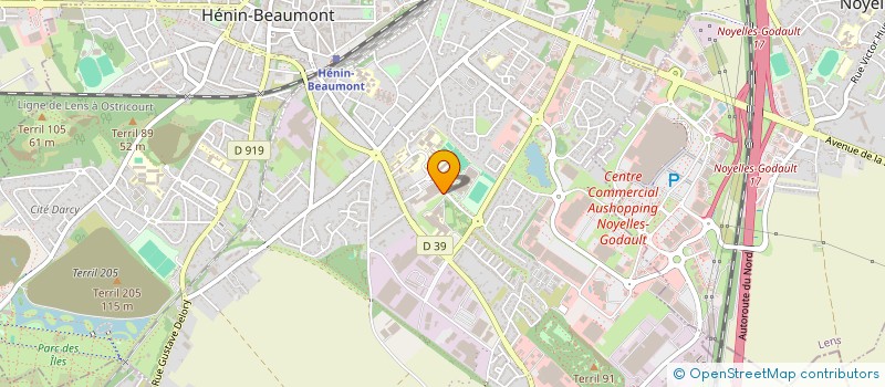 localisation de l'entreprise ASS TENNIS CLUB HENINOIS à HENIN-BEAUMONT