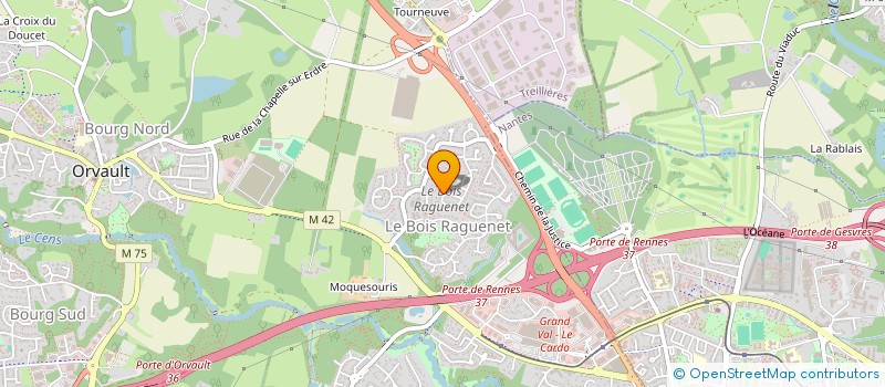 localisation de l'entreprise ASS TENNIS CLUB ORVAULT à ORVAULT