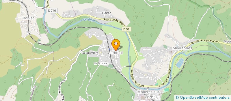 localisation de l'entreprise ASS TENNIS DE TABLE DU MONTALET à MOLIERES-SUR-CEZE