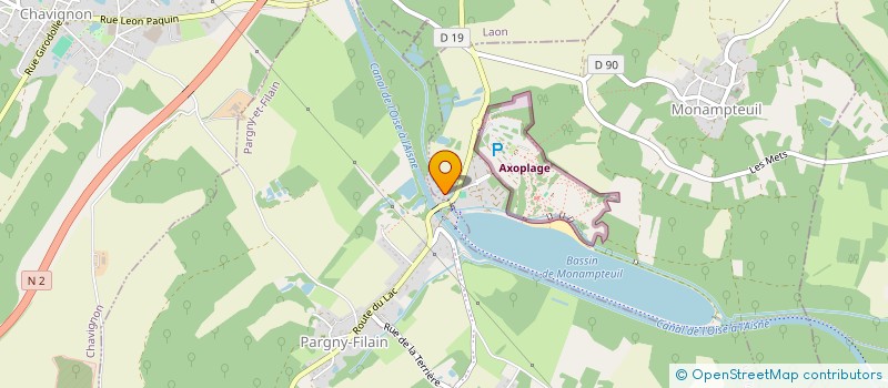 localisation de l'entreprise ASS TENNIS DU LAC à MONAMPTEUIL
