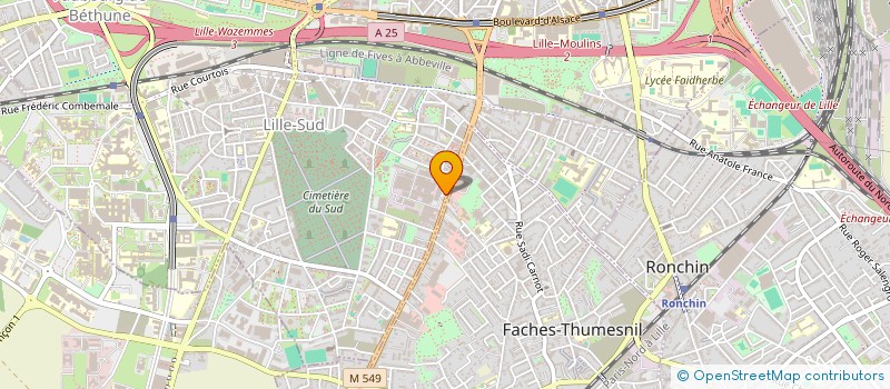localisation de l'entreprise ASS TENNIS EUROP ACCUMULATEURS à LILLE