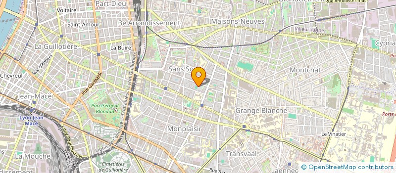 localisation de l'entreprise ASS  TENNIS LYON III  LYON 3EME