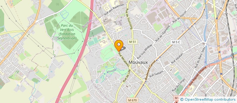 localisation de l'entreprise ASS TENNIS MOUVAUX à MOUVAUX