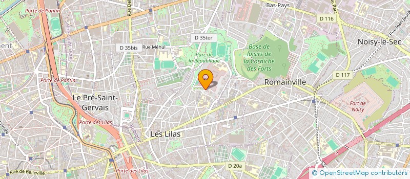 localisation de l'entreprise ASS TENNIS TELE DIFFUSION DE FRANCE à LES LILAS