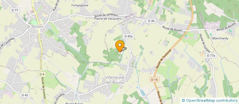 localisation de l'entreprise ASS  THEATRE DU CLAIR-OBSCUR  VILLENEUVE-LES-BOULOC