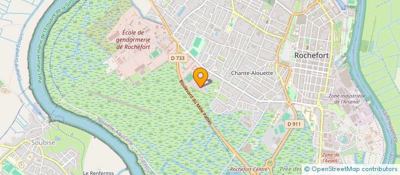 localisation de l'entreprise ASS 'TIGER'S ROLLER CLUB ROCHEFORTAIS'  ROCHEFORT