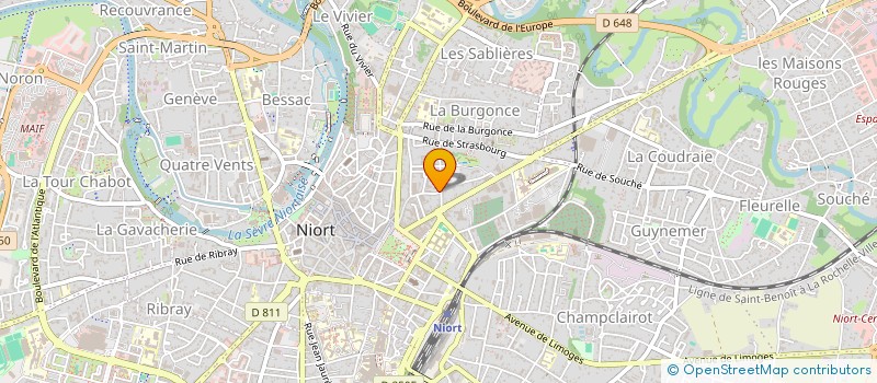 localisation de l'entreprise ASS TOM POUCE à NIORT