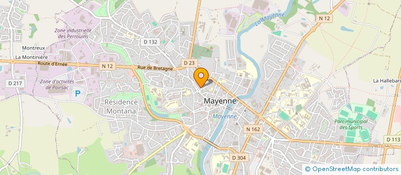 localisation de l'entreprise ASS TOP'FORM à MAYENNE
