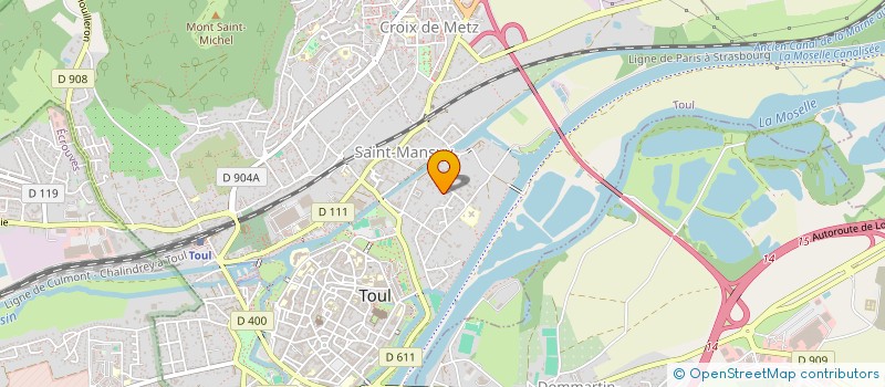 localisation de l'entreprise ASS TOULOISE GESTION ANIMATION à TOUL