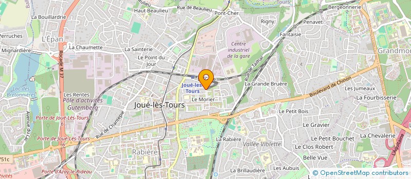 localisation de l'entreprise ASS TOURANGELLE CENTRE SOCIAUX à JOUE-LES-TOURS