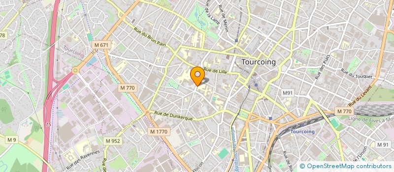 localisation de l'entreprise ASS TOURQUENOISE ENSEIGNEM PROFESIONNEL  TOURCOING