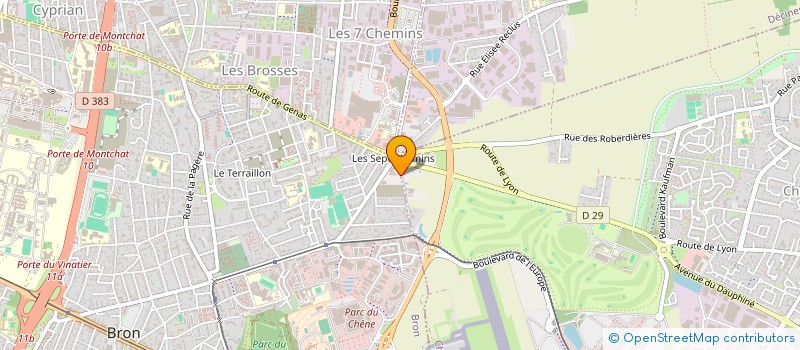 localisation de l'entreprise ASS TOUS EN SCENE à BRON
