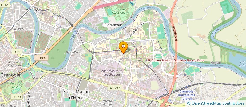 localisation de l'entreprise ASS TRADUCTEURS LANGUES APPLIQ STENDHAL  SAINT-MARTIN-D'HERES