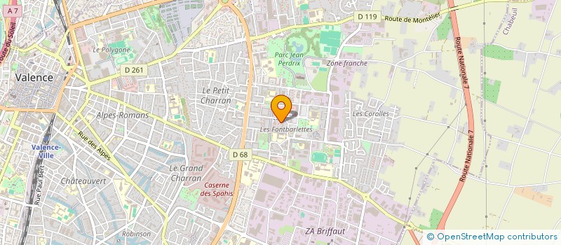 localisation de l'entreprise ASS TRAVAILLEURS ALGERIENS DE LA DROME à VALENCE