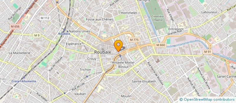 localisation de l'entreprise ASS TRAVERSES  ROUBAIX