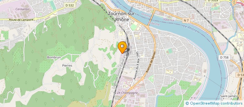 localisation de l'entreprise ASS TREMPLIN INSERTION CHANTIER à TOURNON-SUR-RHONE