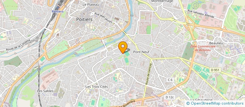 localisation de l'entreprise ASS TRIBU DES GRANDS HIBOUX à POITIERS