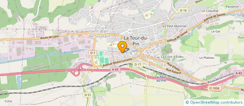 localisation de l'entreprise ASS  TURRIPINOISE DES RHODES  LA TOUR-DU-PIN