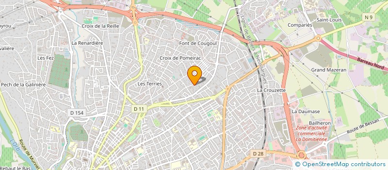 localisation de l'entreprise ASS TUTE DEPARTEM DES INADAP DE L HERAUL à BEZIERS
