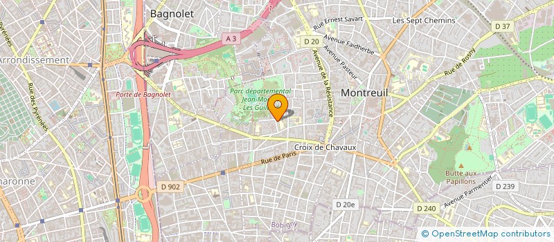 localisation de l'entreprise ASS TZIGANE SOCIO EDUC PARASCOL PEDAGOG à MONTREUIL