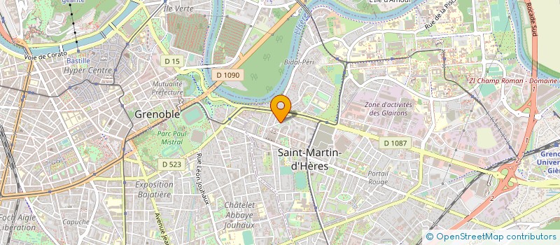 localisation de l'entreprise ASS  U.J.C.F. MOUV DE LA JEUNESSE COMMUN  SAINT-MARTIN-D'HERES