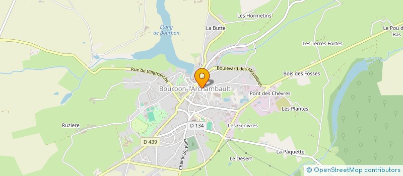 localisation de l'entreprise ASS  UNION DES FEMMES FRANCAISES à BOURBON-L'ARCHAMBAULT